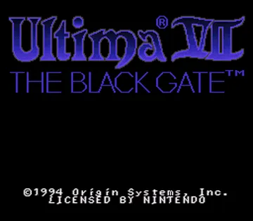 Ultima - The Black Gate (USA) screen shot title